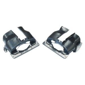 set de 2 couvres cylindres double admission peints en époxy aspect martellé gris