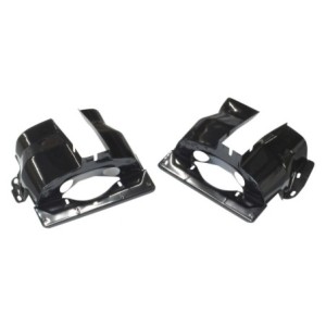 set de 2 couvres cylindres double admission peints en époxy noir brillant