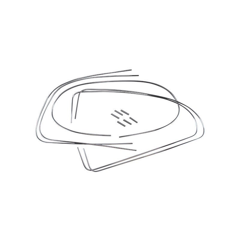 set de 4 chromes métalliques de vitre avec clips 53-57