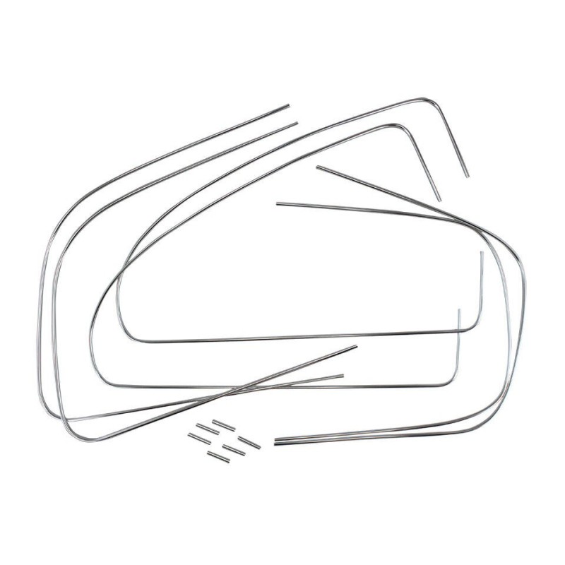 set de 4 chromes métalliques de vitre avec clips 58-64