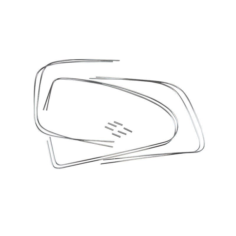 set de 4 chromes métalliques de vitre avec clips 1303