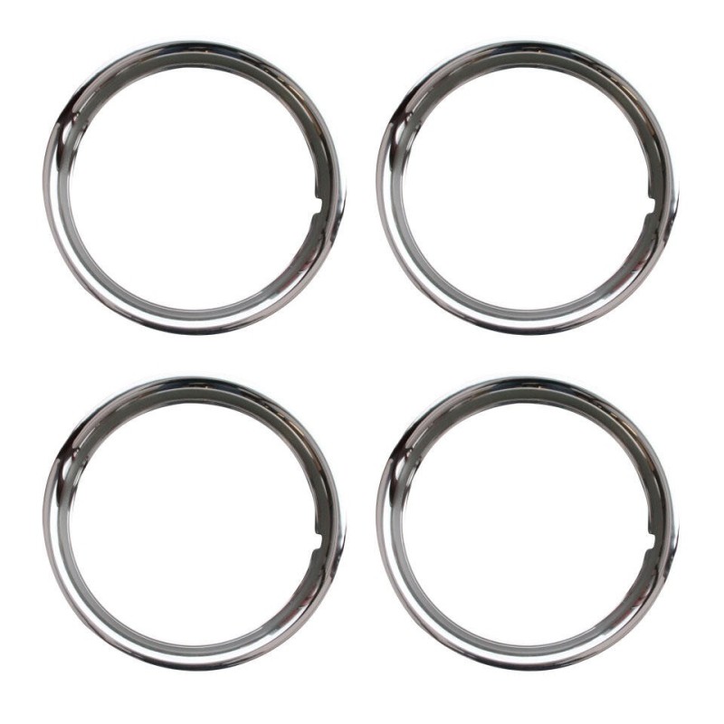 set de 4 cerclages de jantes chromés 15'