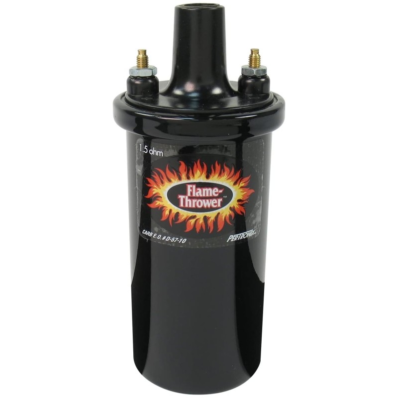 bobine d'allumage PERTRONIX noire époxy anti-vibrations Flame Thrower 40.000 Volts (1.5 Ohms) pour module d'allumage IGNITOR 1