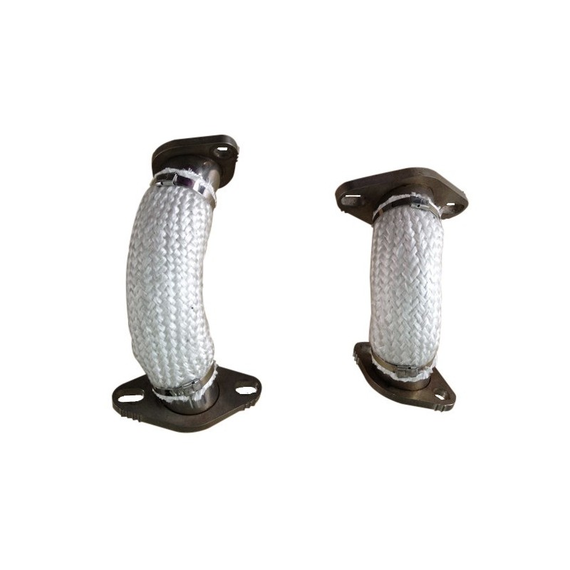 set de 2 tubulures d'échappement 38mm Vintage Speed sans  préchauffage pour T1 COX, KG et 181