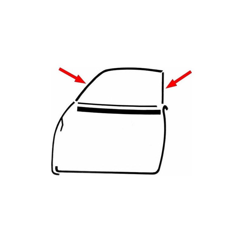 set de 4 joints d’étanchéité supérieure de vitre de porte su...