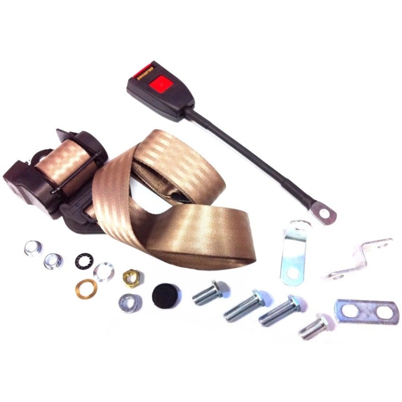 ceinture sécurité avant beige à enrouleur remplace la ref 92912