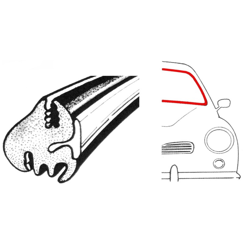 joint de pare-brise pour moulure 70-74 modèl...