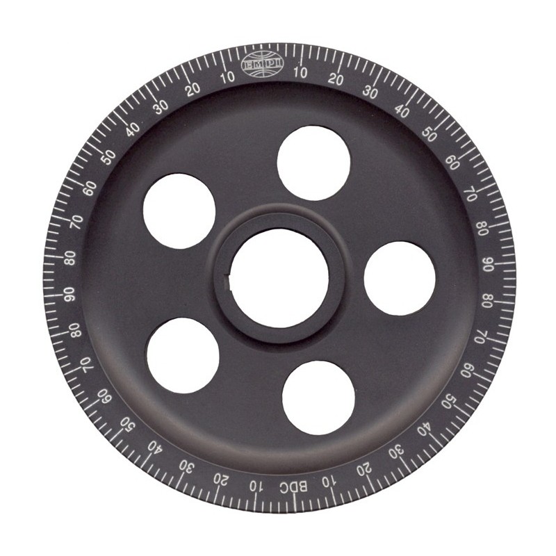 poulie de vilebrequin alu anodisé noir avec logo EMPI