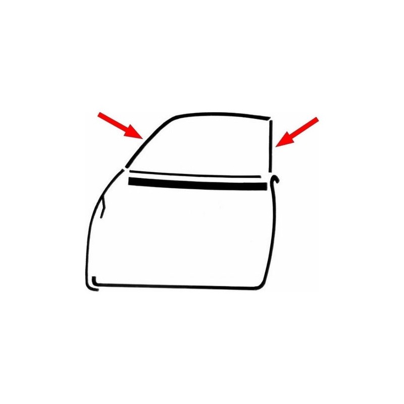 set de 4 joints d’étanchéité supérieure de vitre de porte su...