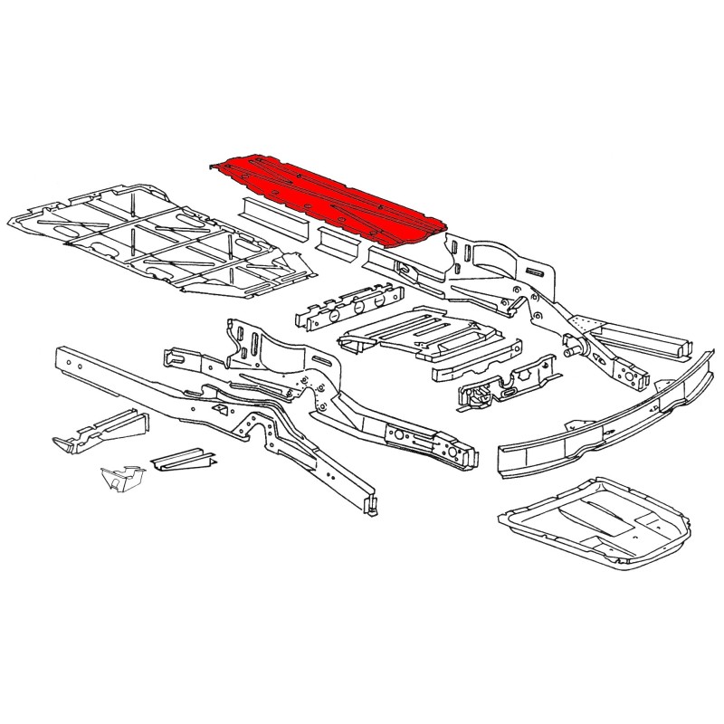 tôle gauche de protection de chassis 68-