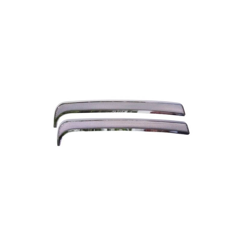 set de 2 grilles de ventilation de vitre de porte -7/64 chromées