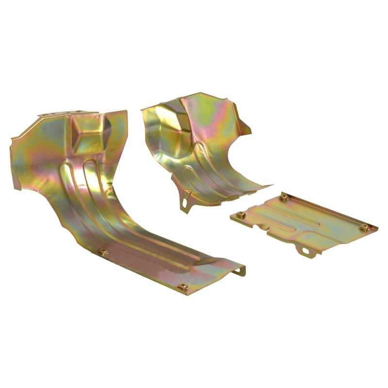 set de 3 tôles inférieures de conduite d'air galvanisées g et d pour 1200