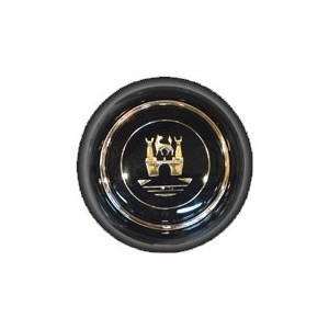 bouton de klaxon noir siglé...