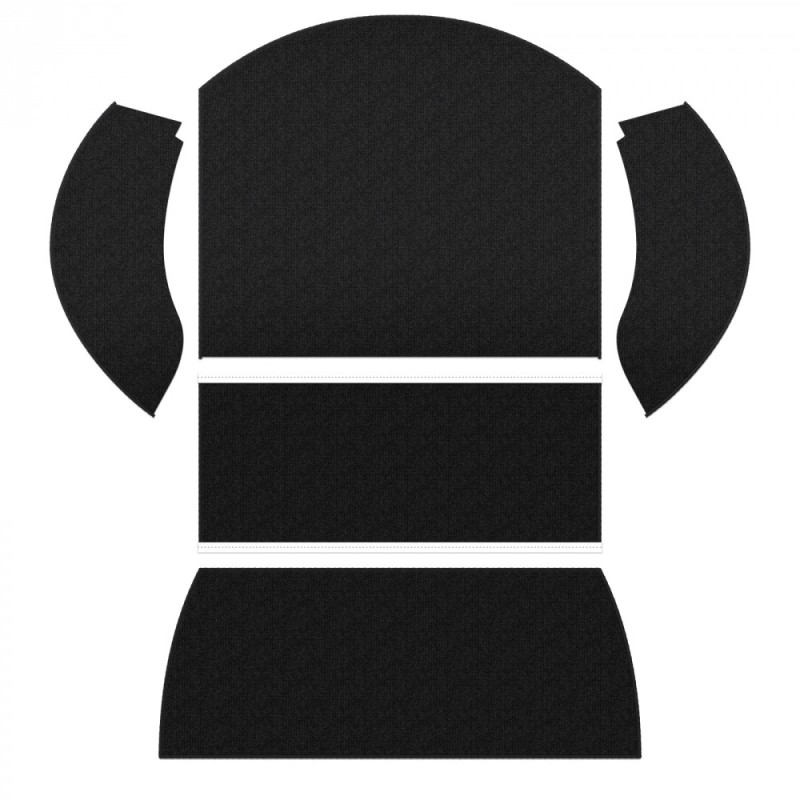 kit moquette de coffre arrière noire 71-72 (TMI dièze301)
