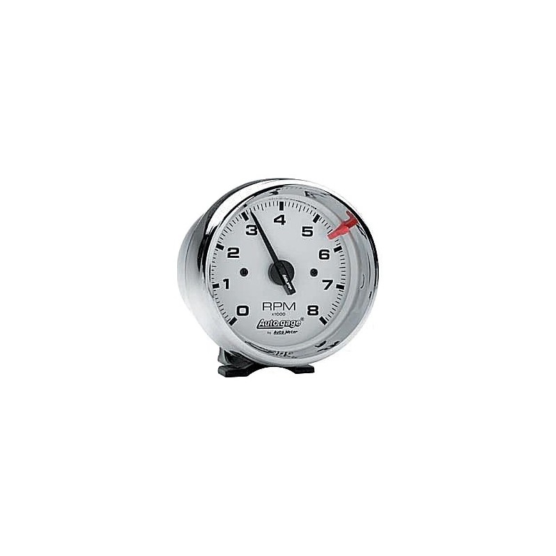 petit compte tours AUTOGAGE fond blanc chromé diam 95mm jusque 8.000 tours