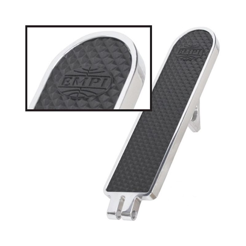 pédale d'accélérateur BILLET en aluminium avec insert caoutchouc 8/66-