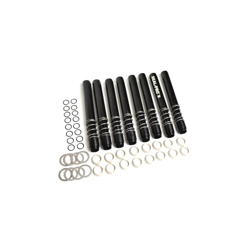set de 8 tubes enveloppes alu anodisé noir à ressort avec 2 toriques FAST FAB