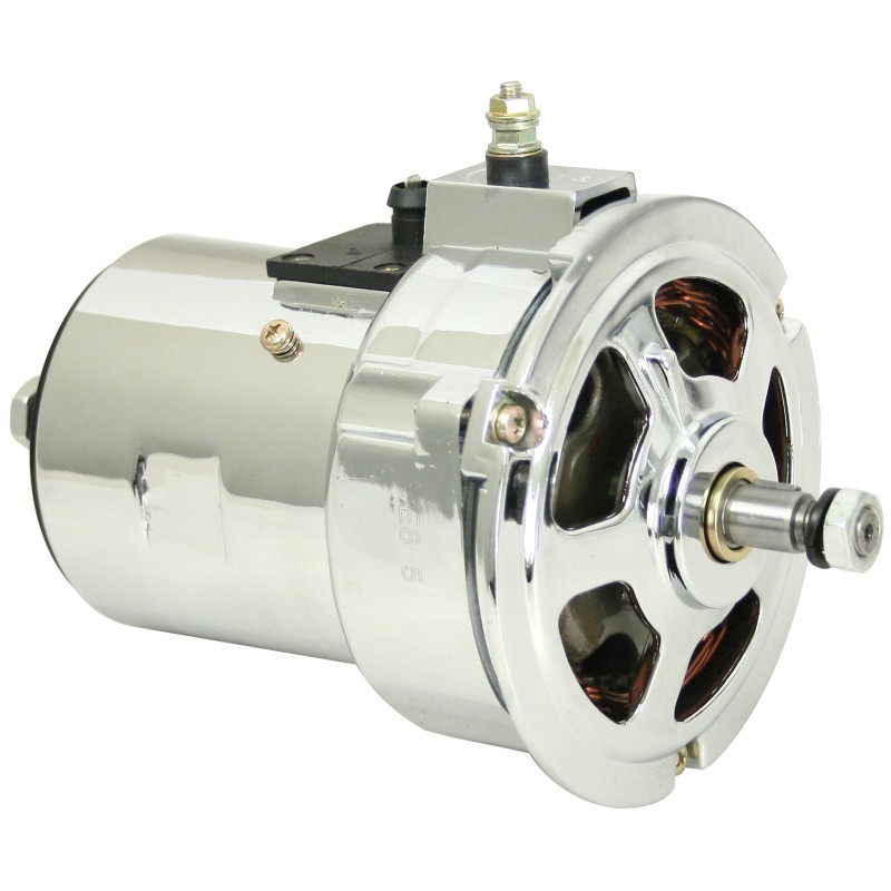 alternateur reproduction chromé 12 Volts 9/74- régulateur interne 60 Amp