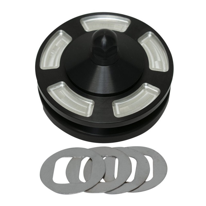 poulie de dynamo/alternateur en alu anodisé noir JAYCEE