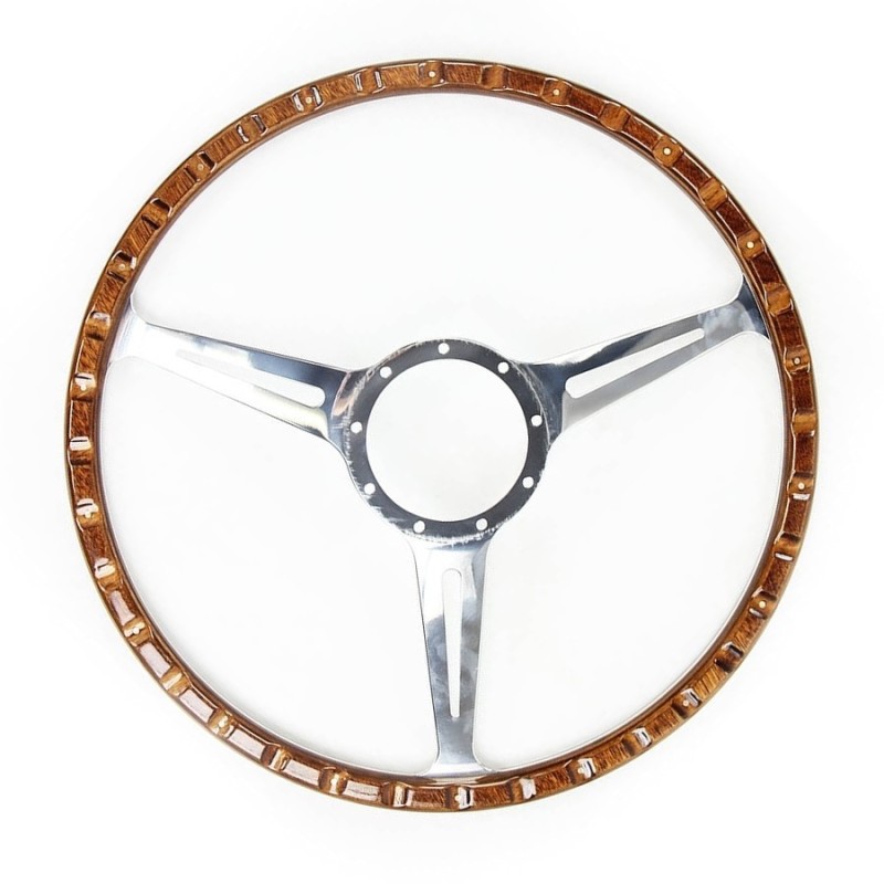 volant Classic bois et aluminium ajouré diamètre 17 pouces