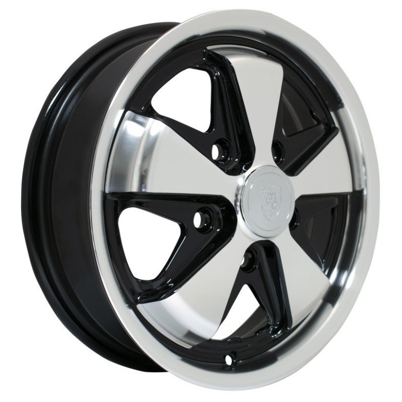 jante FUCHS noir mat et silver  4,5x15  5 x 130  (ET 45)