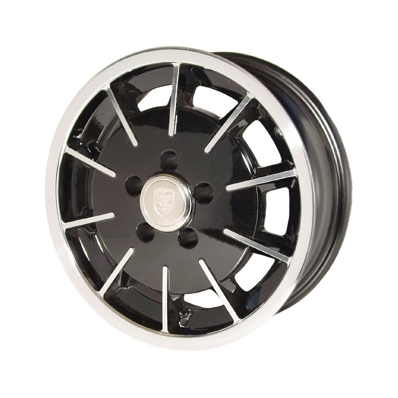 jante GASBURNER 5.5 x 15 noire et polie - prévoir boulons ...