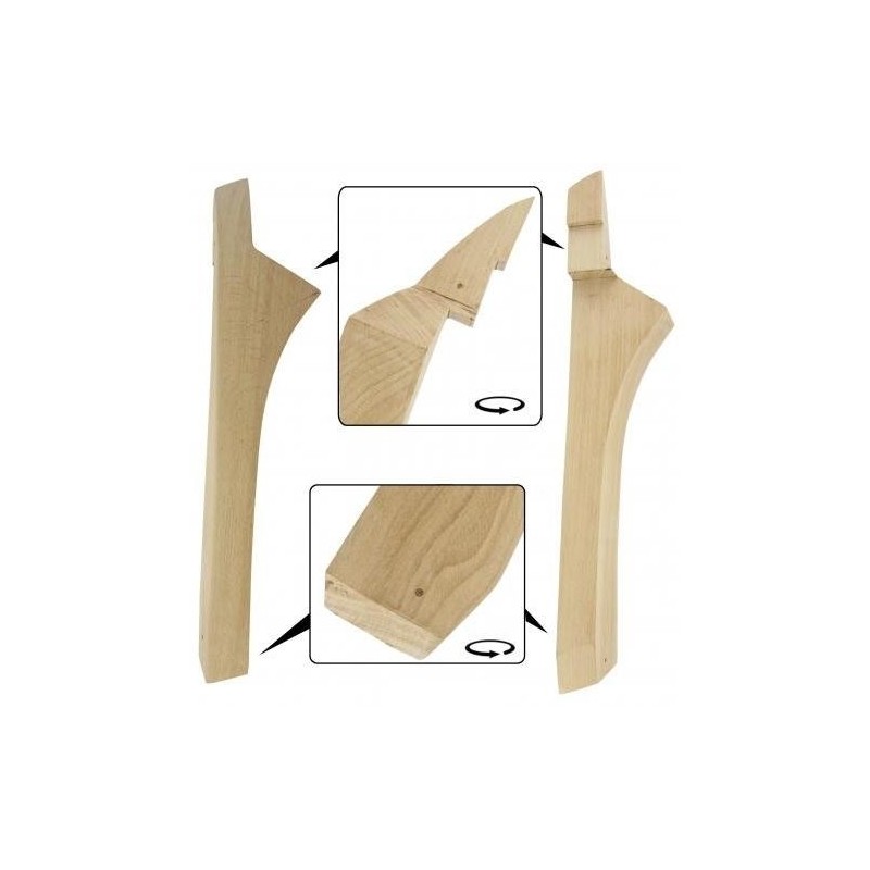 montants verticaux exterieurs g et d 08/64-07/72 (en bois)