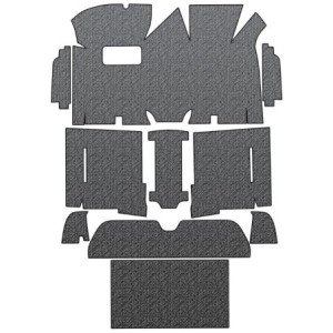 kit moquette standard noire (10 pcs) pour véhicule 2 portes ...