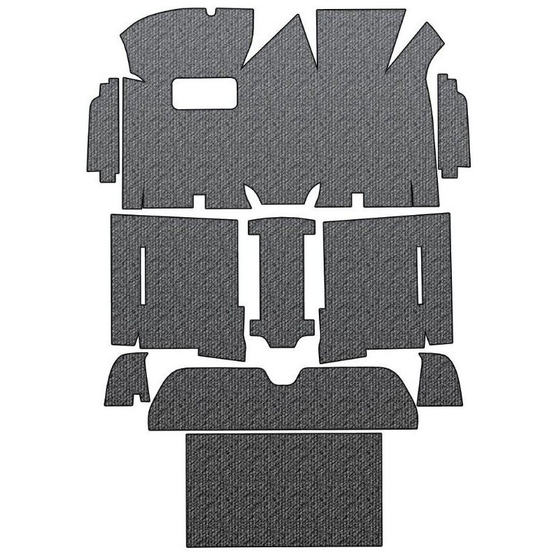 kit moquette standard noire (10 pcs) pour véhicule 2 portes ...