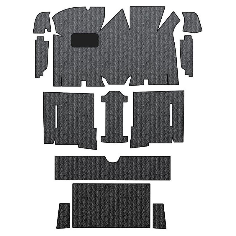 kit moquette standard noire (10 pcs) pour véhicule 4 portes ...