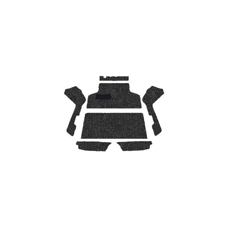 kit moquette noire Type 3  61-67 avec trou chauffage (7pcs)