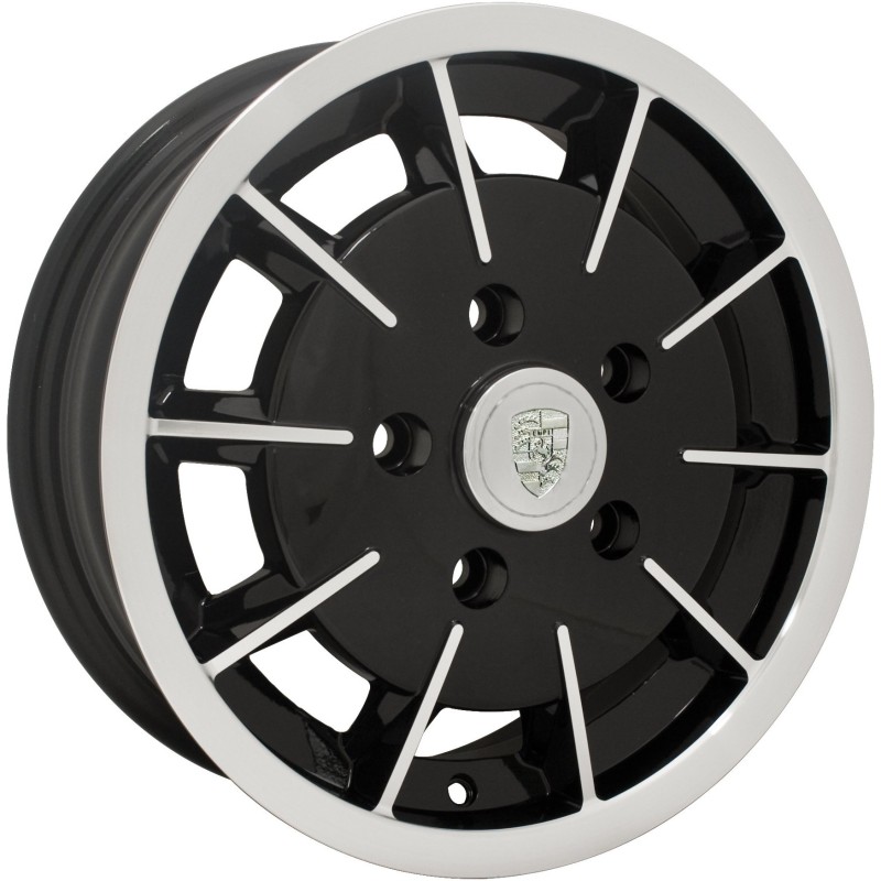 jante GASBURNER 5.5 x 15 noire et polie        (prévoir bo...