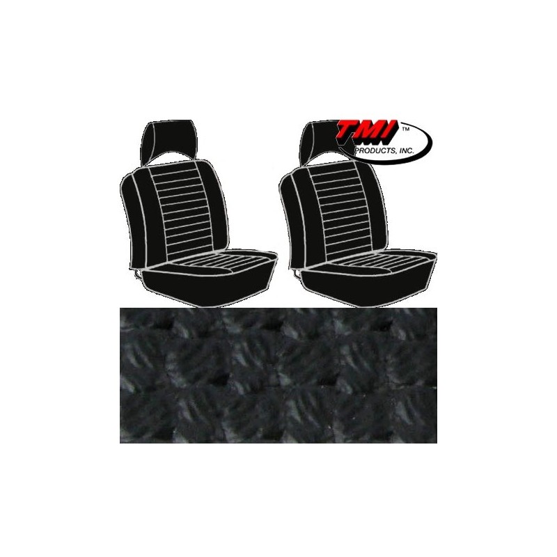 housses de sièges avant séparés pour T2 74-76 en Basketweave Noir ( dièze 01)