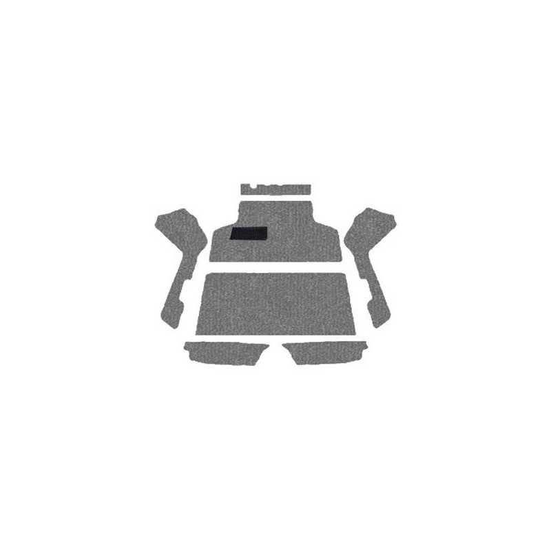 kit moquette grise Type 3  61-67 avec trou chauffage (7pcs)