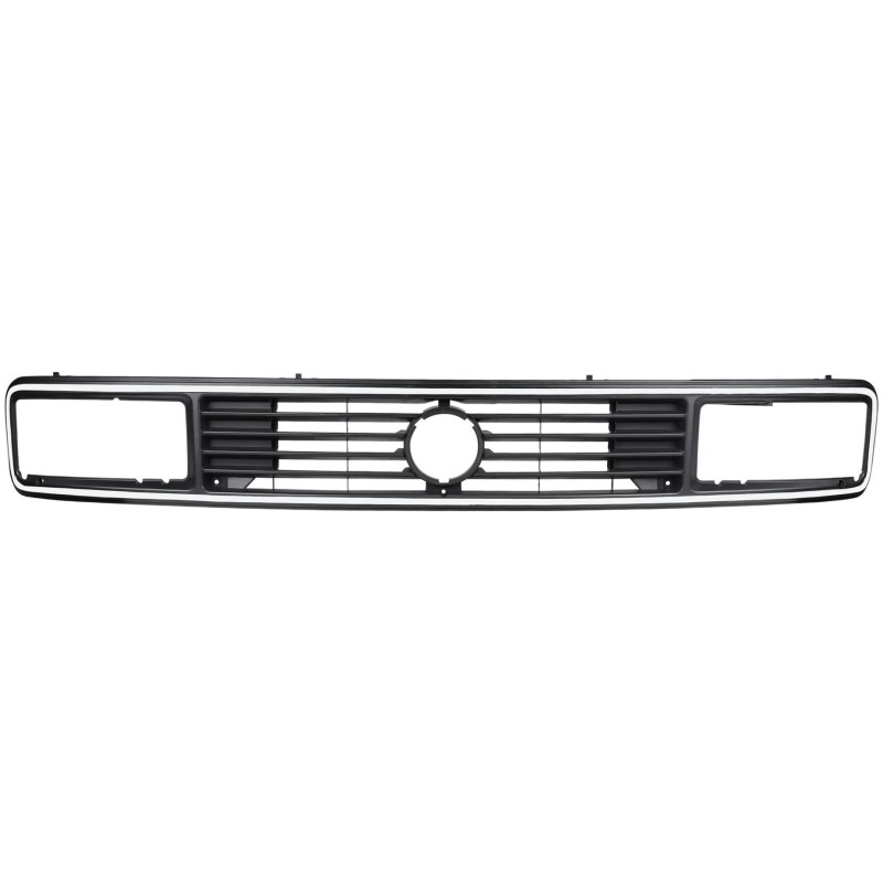 calandre de radiateur supérieure avec phares rectangulaires avec liseré chromé pour sigle diam 125mm