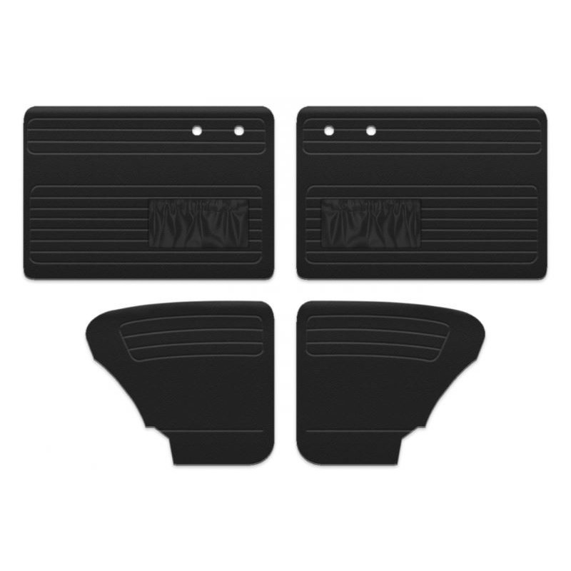 set de 4 panneaux de porte noirs avec vide poche 65-66 TMI