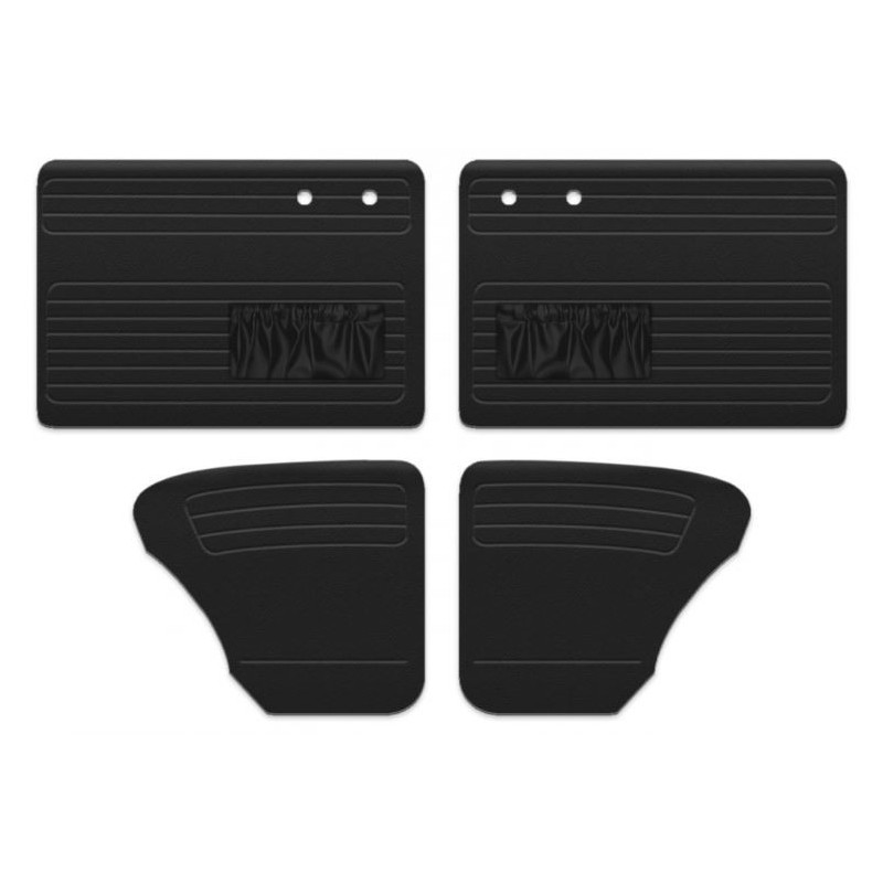 set de 4 panneaux de porte noir (dièze11) avec vide poche 56-64 TMI