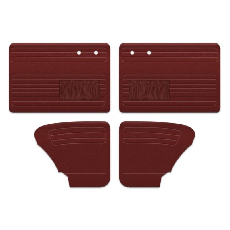 set de 4 panneaux de porte rouge (red dièze17) avec vide poche 65-66 TMI