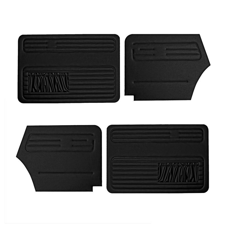 jeu de 4 panneaux de portes avec vide poche noirs 67-72