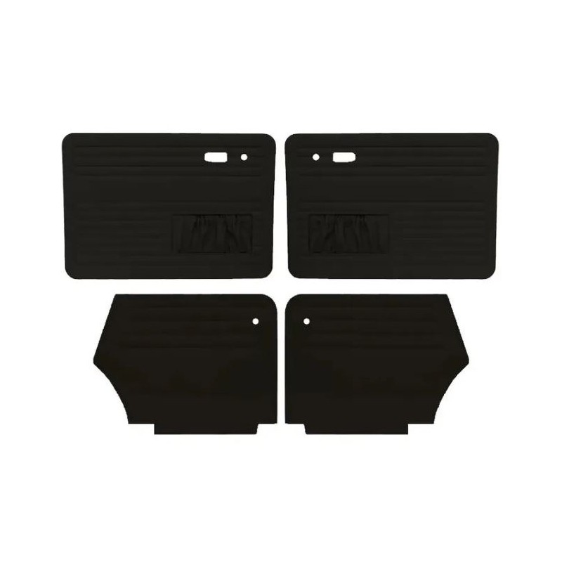 jeu de 4 panneaux de portes avec vide poche noirs 73-79