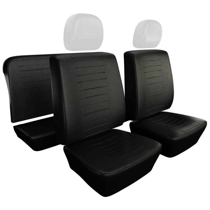 kit housses de sièges noir 77- avec appuis tête séparés réf ...
