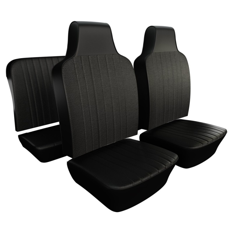kit housses de sièges noir 70-72 (basketweave dièze01) AVEC ...