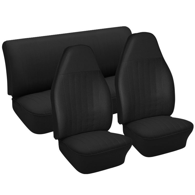 kit housses de sièges noir 73 (basketweave dièze01) AVEC APP...