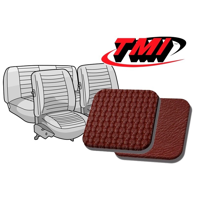 kit housses de sièges (av+arr) rouge  74-76 sans appuie tête