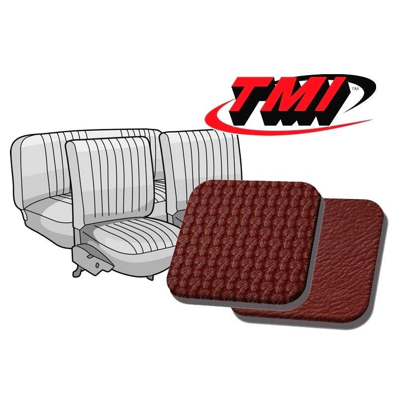 kit housses de sièges (av+arr) rouge  73 sans appuie tête