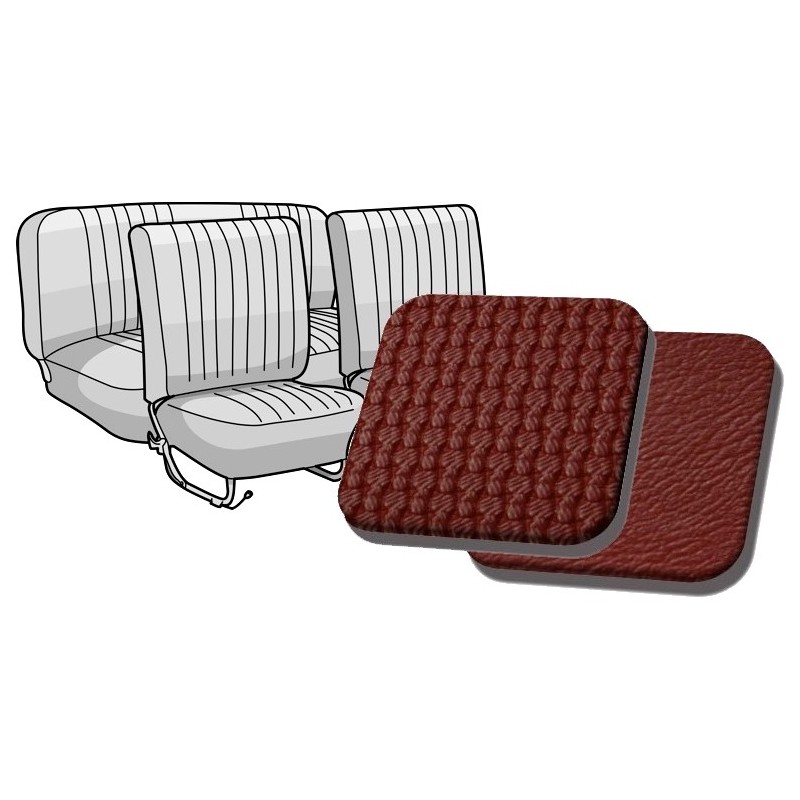 kit housses de sièges (av+arr) rouge  68-72 sans appuie tête