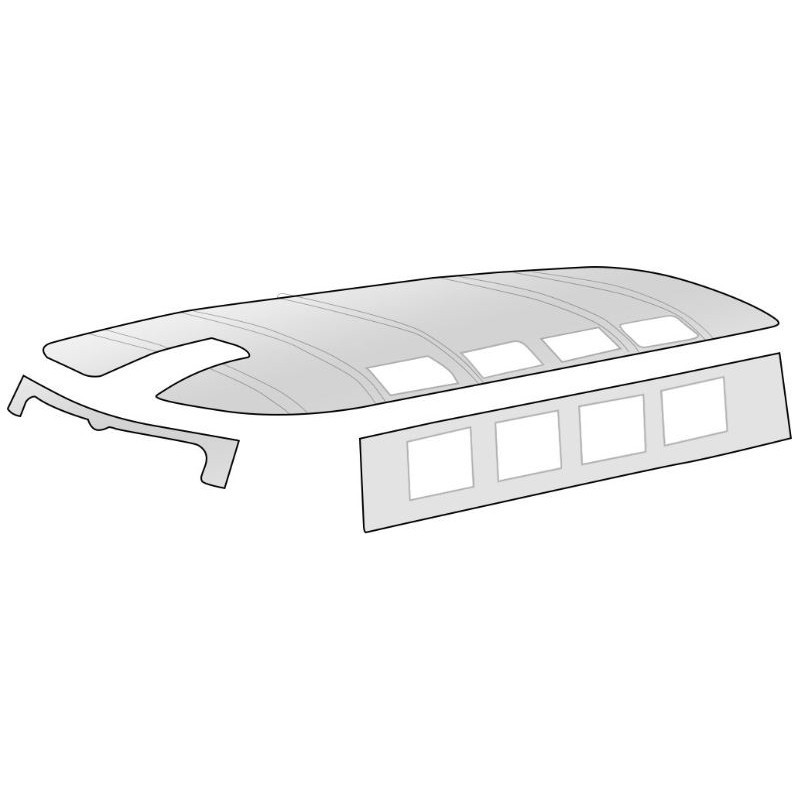 ciel de toit 64-67  marque TMI en vinyl perforé OFF WHITE di...