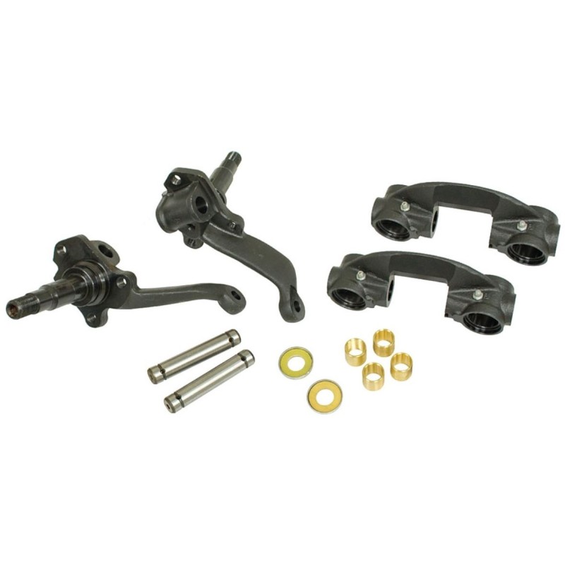 set de 2 fusées à pivots complètes forgées prévues pour tambours