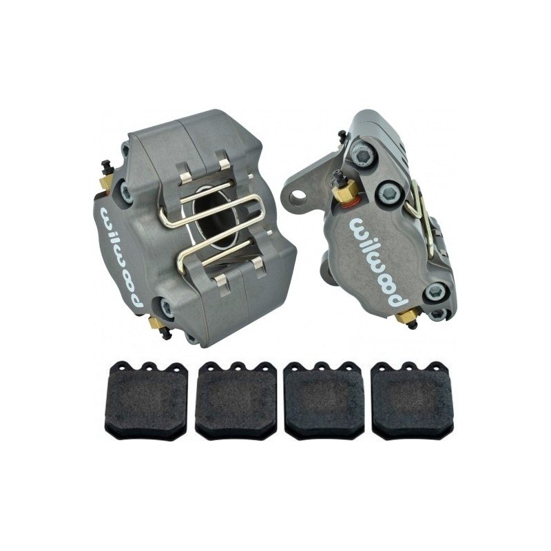 set de 2 étriers double-pistons WILWOOD gris pour remplacer étriers d'origine (livrés avec plaquettes)
