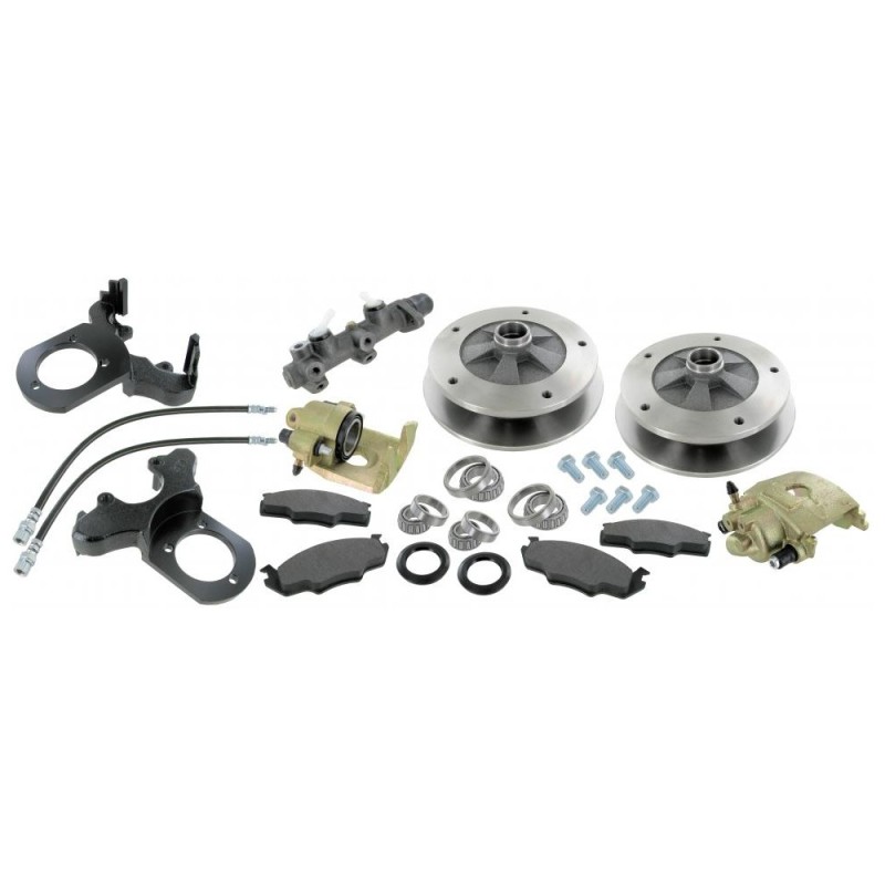 kit frein à disques avant 5x205 pour rotules 8/68- complet avec maitre cylindre et flexibles